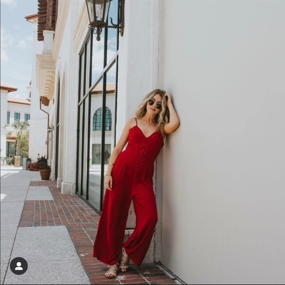 American Threads red jumpsuit - Picture 2 of 6